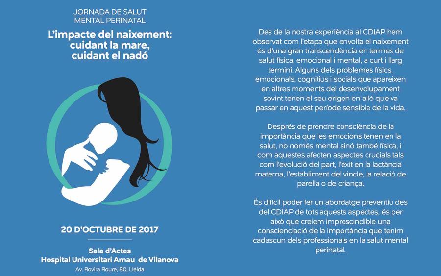 Jornada: L’impacte del naixement: cuidant la mare, cuidant el nadó 