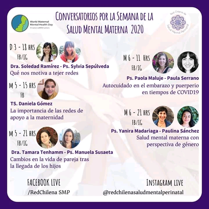 Conversatorios por la Semana de la Salud Mental Materna 2020