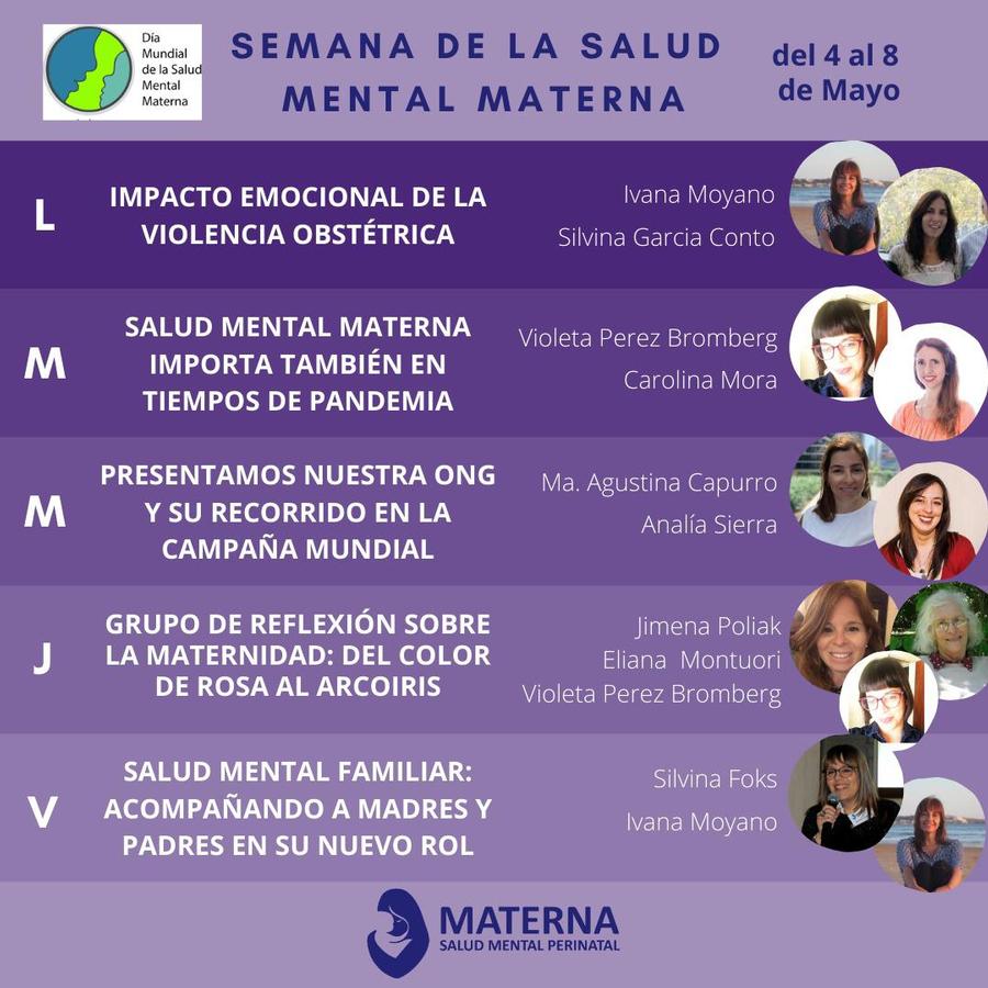 Semana de la Salud Mental Materna desde la ONG MATERNA Salud Mental Perinatal